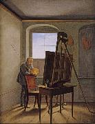 Friedrich in his Studio (mk10) Georg Friedrich Kersting